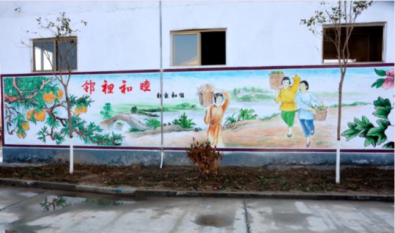 会同乡镇文化墙 乡风文明焕发新活力